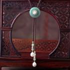 Retro Faux Pearl Gemstone Pendant Necklace As Shown In Figure - 85cm