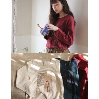 Lace-trim Patchwork T-shirt