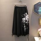 Print Chiffon Skort Black - One Size