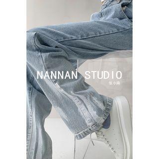 Gradient Tie-dyed Straight-cut Jeans