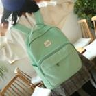 Applique Canvas Backpack White - One Size