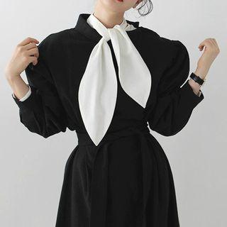 Puff Sleeve Blouse + Scarf