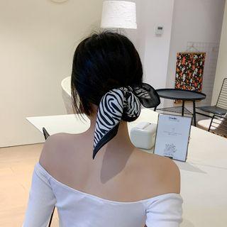 Zebra-stripe Silk Scarf