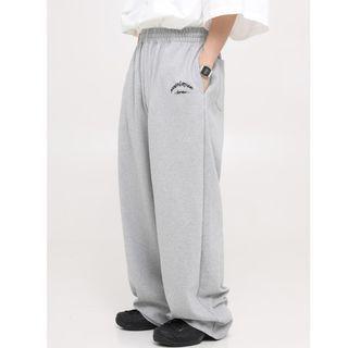 Lettering Baggy Sweatpants