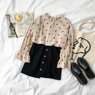 Dotted Shirt / Mini Skirt