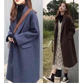 Peak-lapel Double-breasted Coat