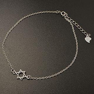 Hexagram 925 Sterling Silver Anklet