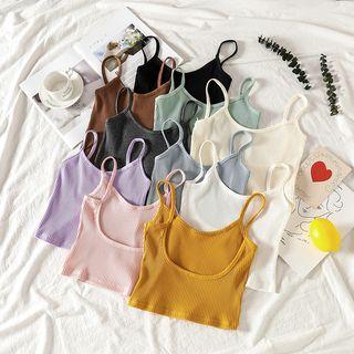 Spaghetti Strap Scoop Back Cropped Top