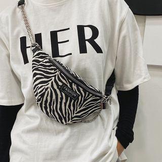 Zebra Print Sling Bag Zebra - One Size