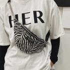 Zebra Print Sling Bag Zebra - One Size