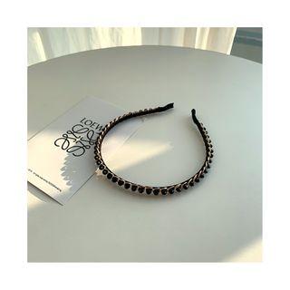 Beaded Slim Headband Gold - One Size