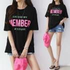 Member Letter Print T-shirt