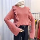 Ruffle Furry Sweater