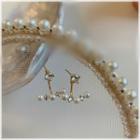 Rhinestone Faux Pearl Ear Jacket