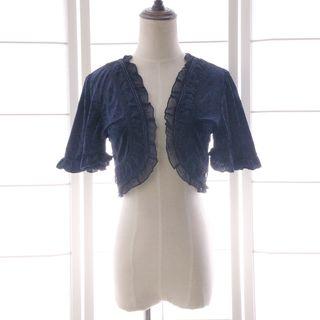 Ruffle Cropped Jacket