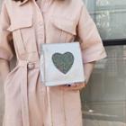 Glitter Heart Patent Crossbody Bag