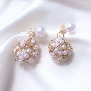 Faux Pearl Dangle Earring S925 Sterling Silver - One Size