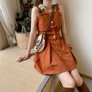 Set: Buttoned Camisole + A-line Skirt