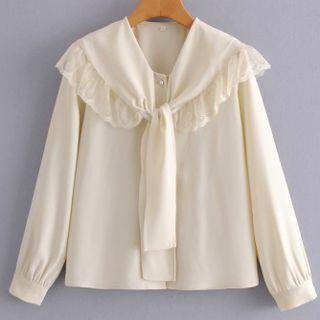 French Ruffled Collar Top