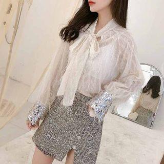 Fringed Sequined Blouse