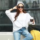 Dip-back Distressed Oversized T-shirt