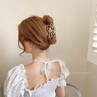 Bear Alloy Hair Clamp Gold - One Size