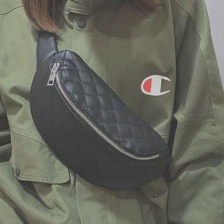 Quilted Waist Bag Black - One Size
