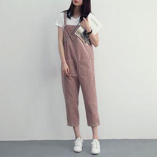 Corduroy Cropped Straight Leg Jumper Pants