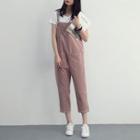 Corduroy Cropped Straight Leg Jumper Pants