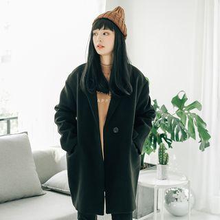 One-button Loose-fit Coat