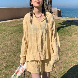 Plain Short-sleeve Shirt / Plain Shorts