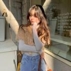 Short-sleeve Feathery Cardigan