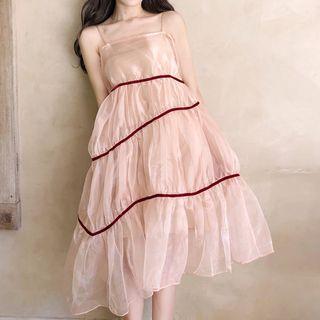 Strappy A-line Dress / Cardigan