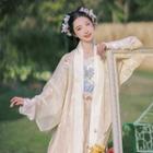 Hanfu Camisole Top / Elbow-sleeve Top / Maxi A-line Skirt / Long-sleeve Top
