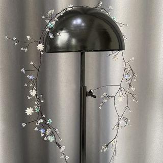 Wedding Branches Faux Crystal Headpiece Black & White - One Size