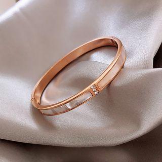 Rhinestone Bangle Gold - One Size