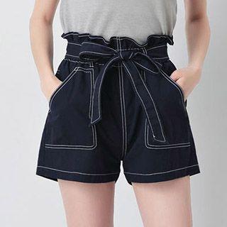 Band Waist Wide Leg Shorts