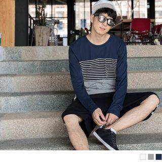 Color Block Striped T-shirt