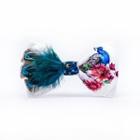 Feather Peacock Print Bow Tie