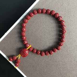 Cinnabar Bead Bracelet As Shown In Figure - One Size