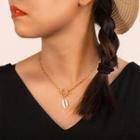 Alloy Shell Pendant Necklace 3484 - One Size