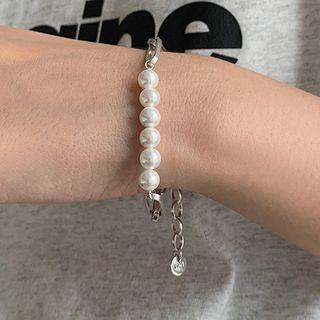 Faux Pearl Sterling Silver Choker
