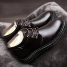 Genuine Leather High Top Lace-up Shoes