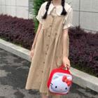 Sleeveless Midi Dress / Short-sleeve Shirt