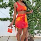 Set: Single Shoulder Top + Pencil Skirt