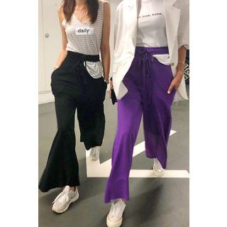 Cutout-detail Wide-leg Pants
