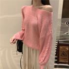 Plain Perforated Sweater