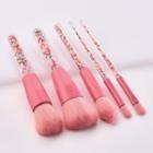 Set Of 5 : Make-up Brush Set Of 5 - Pink - One Size
