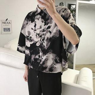 Tie-dye Elbow Sleeve Shirt