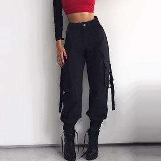 High-waist Pockets Cargo Pants